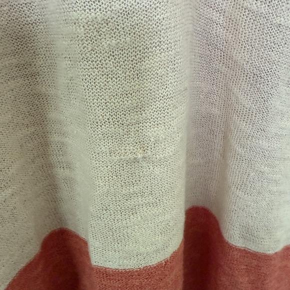 Free People FP Beach Womens Small Pink Oversized Linen Blend Henley Sweater - Picture 3 of 8